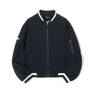 [하프클럽/]FLEECE VARSITY JACKET (BLACK)