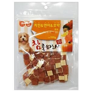 참좋은간식 100g (치킨+연어+호박 큐브) (WFFPG11)