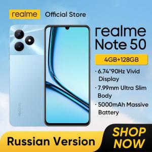 재고 Realme Note 50 6.74 인치, 90Hz 디스플레이, 5000mAh 배터리, IP54 방수 및 방진, 3 카드 슬롯, 최대