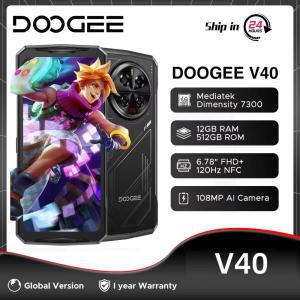 DOOGEE V40 5G 견고한 휴대폰, 글로벌 버전, 32GB, 512GB, MTK 디멘시티 7300, 6.78 인치, 2.4K 울트라 클