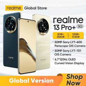 Realme 13 Pro Plus 스마트폰 글로벌 버전, 스냅드래곤 7s Gen 2 5G 칩셋, 소니 LYT-600 잠망경 OIS 카메라