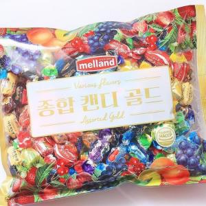 (올핀)melland 종합사탕 1봉지 골드 800g 디저트 후식