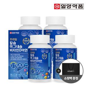 일양약품 프라임 칼슘마그네슘비타민D아연 1,000mg x 180정 4병 + 쇼핑백2호