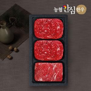 [농협안심한우] 1등급 정성정육세트 [불고기+불고기+국거리] 팩당400g 총1.2kg