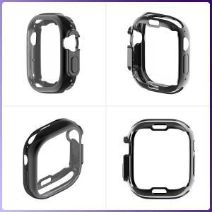 애플 워치 8 프로/ 49mm 용 360 풀 소프트 클리어 보호 케이스 TPU 화면 보호기 커버 iWatch 시리즈