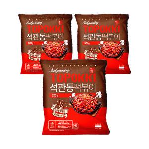 석관동 떡볶이 오리지널 매운맛, 520g, 3개