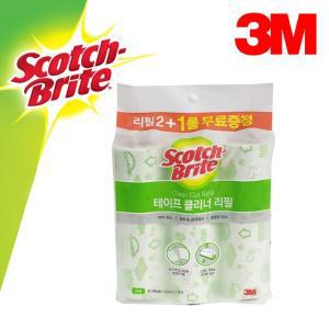 3M 테이프클리너 대형 160mm 8M 리필3매 밀대리필 찍찍이청소포 먼지제거 테이프크리너 흡착포 머리카락 동