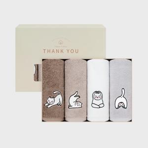 요가냥 150g 타월 4장 SET(팬시박스)