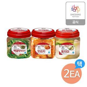 [종가집]종가 김치1.2kg(백열무물/동치미/맛김치) 3종 택 2개