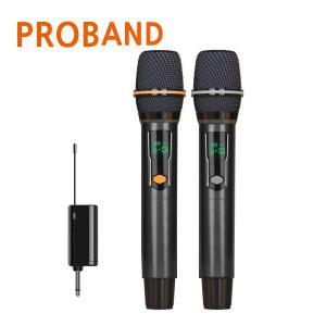 900Mhz 2채널 충전식 무선마이크 노래방 보컬 찬양 행사 강의용 PROBAND