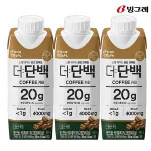 빙그레 더단백 드링크 커피 250ml (3입) 프로틴 단백질 음료