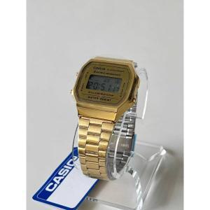 Casio CASIO MEN 골드 TONE 스테인레스 스틸 디지털 시계 [세금포함] [정품] A168WG 손목시계 명품시계 패