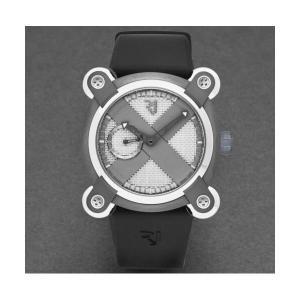 RJ-Romain Jerome Romain Men Moon Invader 그레이 다이얼 블랙 고무 스트랩 RJ.M.AU.IN.020.01 손목시계