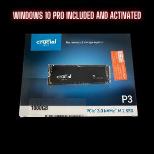 Crucial 1TB P3 M.2 SSD 솔리드 스테이트 드라이브[세금포함] [정품] Windows 10 Pro Pre Inst모든ed and A