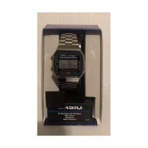 Casio Men 방수 시계 [세금포함] [정품] 디지털 다이얼 스테인레스 스틸 손목 A168W-1 new in box 패션시계