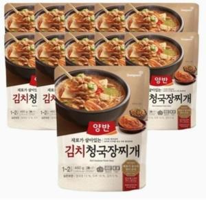 동원 양반 김치 청국장찌개 460g 10개