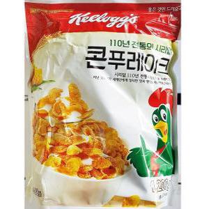 후레이크 콘푸레이크 시리얼 콘프레이크 켈로그 1.2kg X4개 CEREAL