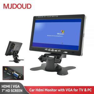 카플레이 모니터 MJDOUD 차량용 HDMI TV PC 컴퓨터용 VGA 디스플레이 1024 600 LCD 화면 백업 카메라 홈 보