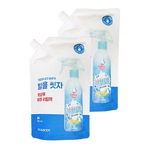 엘지 온더바디 코튼풋 발을 씻자 풋샴푸 쿨링 500ml 2개 발씻기 발냄새