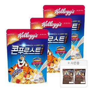 켈로그 콘푸로스트, 600g, 3개 + 증정  ( 콘푸로스트 다크초코, 30g , 2개 )