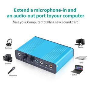 사운드카드 USB 2.0 사운드 카드 6 채널 5.1 광학 외부 오디오 SPDIF 컨트롤러 CM6206 칩셋 노트북 데스크