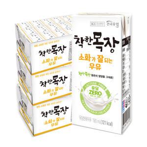 건국유업 건국 착한목장 소화가 잘되는 무항생제 멸균우유 190mL 72팩