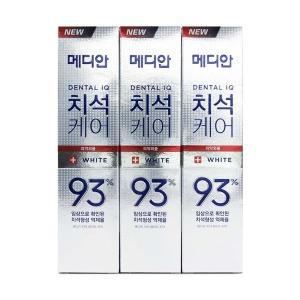 [하프클럽/알티피아]메디안 치석 화이트 치약 120g 3입