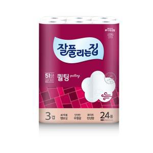 잘풀리는집 퀄팅 3겹 30m 24롤 1팩 (24롤)