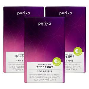 퓨리카 뮤신 글로우 먹는 콜라겐 20g x 10포 3박스 엘라스틴 PURIKA 키위맛