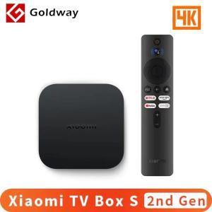 글로벌 버전 샤오미 미 TV 박스 S 2세대 4K Ultra HD 안드로이드 TV 2GB 8GB WiFi 구글 TV 넷플릭스 스마트 TV 미박스 4 미디어 플레이어