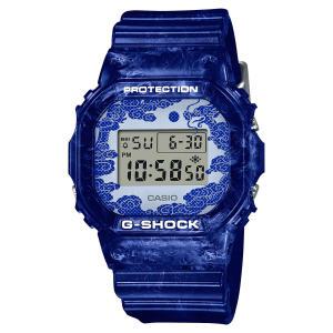 G-SHOCK 브랜드 NEW Casio G-Shock 블루 AND 화이트 POTTERY 시리즈 퍼플색 시계 [세금포함] [정품] DW5600