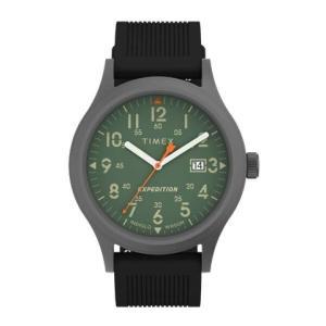 시간x 40mm 그린 다이얼 Expedition 블랙 고무 Band Indiglo Men 시계 [세금포함] [정품] TW4B30200 패션시