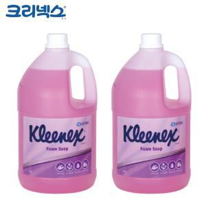 크리넥스 핸드워시 폼 솝 로즈라일락향 4L x 2개 비누 손세정제 물비누 거품형