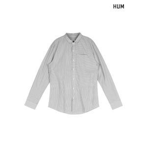 [하프클럽/HUM]남) 면100 선염 잔스트라이프 루즈핏 셔츠(H175M210A)