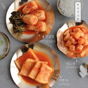 [홍은마켓]전라도 여수 무김치3종 2kg 총각김치 깍두기 석박지