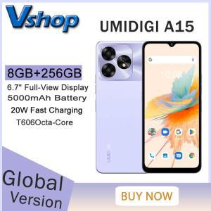 UMIDIGI A15 안드로이드 13, 얼굴 ID 측면 지문 인식, 64MP 카메라, 6.7 인치 Unisoc T616 옥타 코어, 4G N