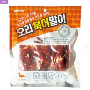 뉴트리오 북어말이 / 오리북어말이 180g 반려견 간식 / 애견간식