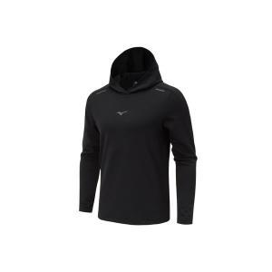 [미즈노](의정부점) 공용 런닝 후드 기모 티셔츠 32YA360109 보온성 신축성 활동성 RUNNING HOOD PULLOVER