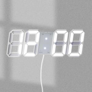 벽걸이 스마트 디자인 디지털 리모컨 인테리어 벽시계(화이트 LED led