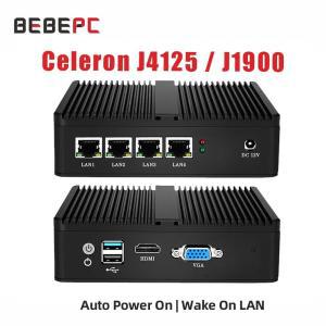 미니PC 서버 i211 PC J4125 i225 N5105 NICs 컴퓨터 인텔 4LAN 기가비트 N2830 미니 라우터 팬리스 PfSense J1900 박스 방화벽