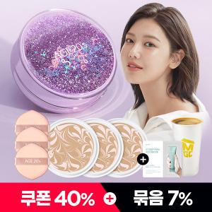 [쿠폰40%+묶음7%] 에이지투웨니스 샤이닝드롭 오리지날 팩트 케이스+리필3개+커피쿠폰+폼1.5g