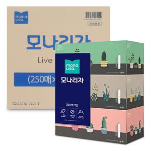 모나리자 각티슈 250매 x 24개 대용량 미용 휴지 화장지 티슈 천연펄프 크리넥스