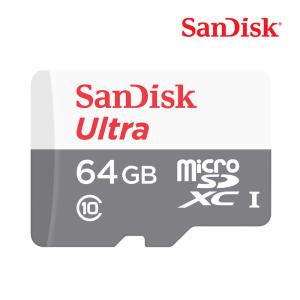 [샌디스크]MicroSDXC 울트라 64GB 100MB/s Class10 /QUNR