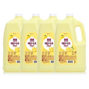 퐁퐁 주방세제 레몬식초 용기, 3L, 4개