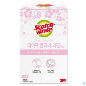 3M 테이프 클리너 핑크 대형 리필 4p 먼지 돌돌이