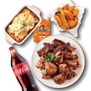 갈비천왕+갈비천왕치밥+매콤치즈 웨지감자+콜라1.25L