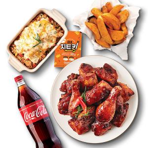 볼케이노+볼케이노치밥+매콤치즈 웨지감자+콜라1.25L