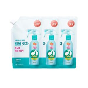 온더바디 발을씻자 코튼풋샴푸 리필 500ml 자몽, 3개