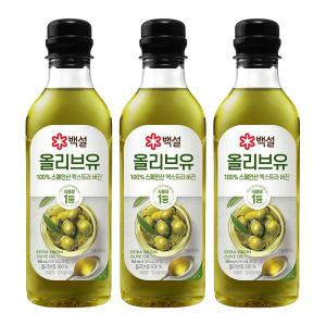 백설 엑스트라버진 압착 올리브유 500ml 3개입