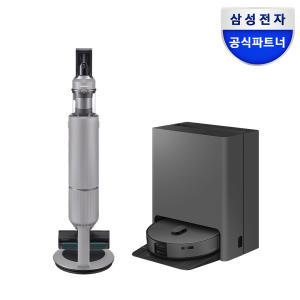 삼성 비스포크 스팀 로봇청소기 VR7MD96516H + 제트 VS20B956AXG 무선청소기 패키지